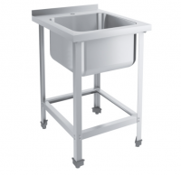 Ванна моечная цельнотянутая с бортом 600х700х870-890 мм (емкость 500х500х300)