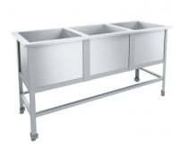 Ванна моечная сварная  1800х630х870(890) мм (емкость 530х530х400 мм)