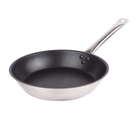 Сковорода 22х4,2 см, нерж, антипригар, тройное дно