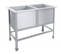 Ванна моечная сварная  1560х800х870(890) мм нерж.