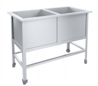 Ванна моечная сварная 1560х800х870(890) мм (емкость 700х700х400)