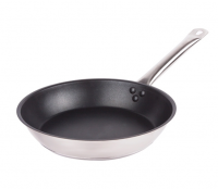 Сковорода 26х4,7 см, нерж, антипригар, тройное дно