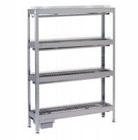 Стеллаж для тарелок 600х300х1650 мм, нерж.