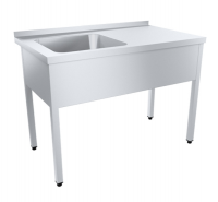 Ванна моечная с рабочей поверхностью 1500х700х870(890) мм (емкость 500х500х300)