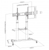 Напольная мобильная стойка для интерактивной панели 75" - 86"